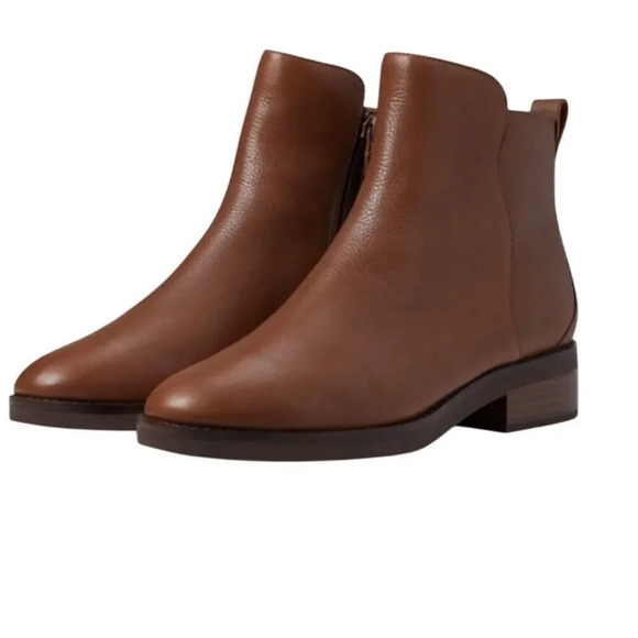 NEW Cole Haan River Waterproof Pebbled Leather Booties size 10 - Picture 1 of 13